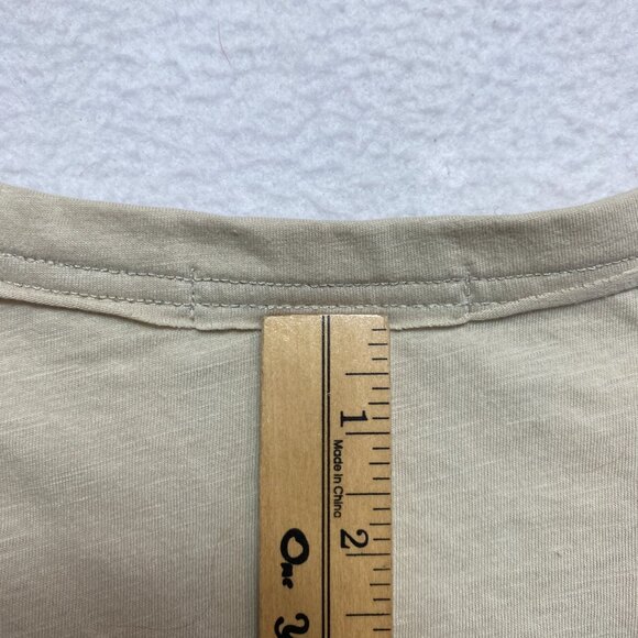 Rae Mode Shirt Womens L Tan Short Sleeve Destroyed Top - Picture 11 of 11